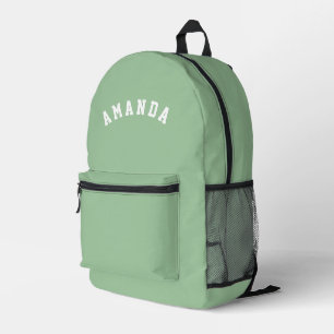 Personalisierter grüner Kinder-Rucksack für den Sc Bedruckter Rucksack