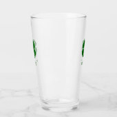 Personalisierter Grüner Klee Glas (Links)