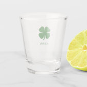 Personalisierter Grüner Klee Schnapsglas (Rückseite)