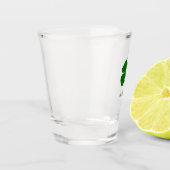 Personalisierter Grüner Klee Schnapsglas (Links)