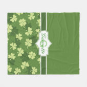 Personalisierter Grüner Kleeblatt St. Patrick's Da Fleecedecke (Vorderseite (Horizontal))