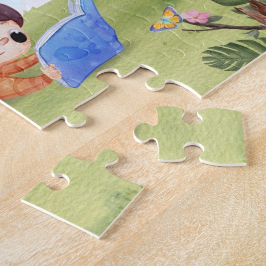Personalisierter Grüner Minimalistischer Aquapark Puzzle (Seite)