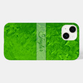 Personalisierter grüner Name Case-Mate iPhone Hülle (Rückseite (Horizontal))