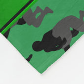 Personalisierter grüner NamensWrestling Fleecedecke (Ecke)