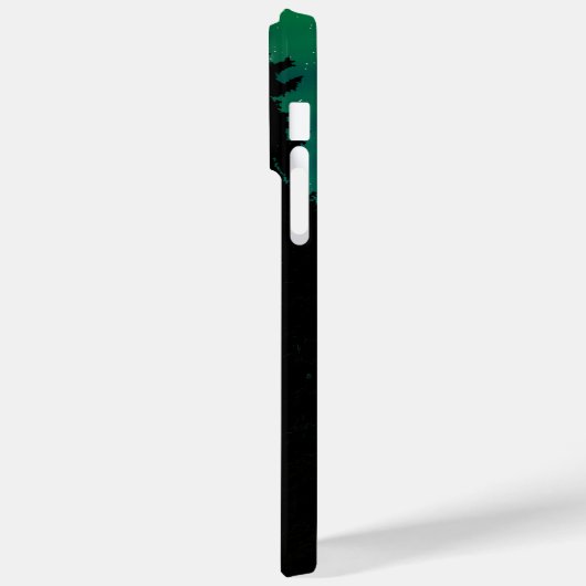 Personalisierter Grüner Nordlichtwald Case-Mate iPhone Hülle (Rückseite / Links)