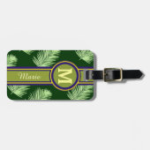 personalisierter grüner Reiseartikel Gepäckanhänger (Vorderseite horizontal)