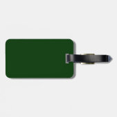 personalisierter grüner Reiseartikel Gepäckanhänger (Rückseite horizontal)