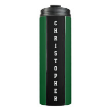 Personalisierter grüner schwarzer Streifen