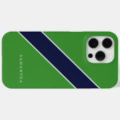 Personalisierter grüner und blauer Diagonalstreife Case-Mate iPhone Hülle (Rückseite (Horizontal))
