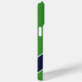 Personalisierter grüner und blauer Diagonalstreife Case-Mate iPhone Hülle (Rückseite / Rechts)
