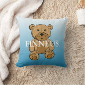 Personalisierter, grüner und blauer Teddybär Kissen (Decke)