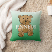 Personalisierter, grüner und blauer Teddybär Kissen (Decke)