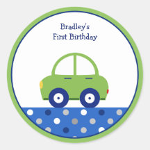 Personalisierter Grüner und Blauer Wagen zum erste