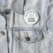 Personalisierter grüner Volleyballspieler der High Button (Beispiel)