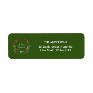 Personalisierter grüner Weihnachtskranz