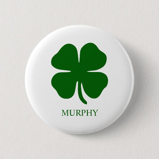 Personalisierter Grünklee Button (Vorderseite)