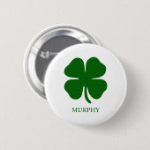 Personalisierter Grünklee Button (Vorne & Hinten)