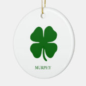 Personalisierter Grünklee Keramik Ornament (Links)