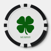 Personalisierter Grünklee Pokerchips (Vorderseite)