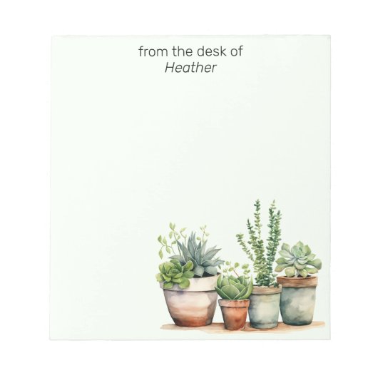 Personalisierter Grünname Notizblock (Vorderseite)