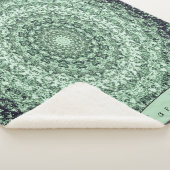 Personalisierter Grünstein Mandala Sherpadecke (3/4)