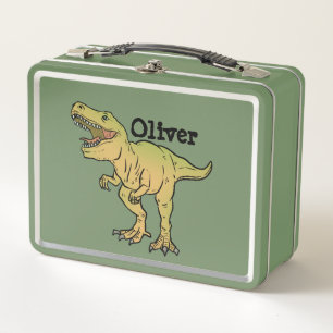 Personalisierter gruseliger T-REX-Dinosaurier Metall Brotdose
