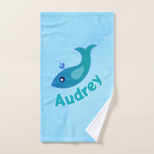 Personalisierter "Gulp, Gulp" Badhandtuch Set (Handtuch)