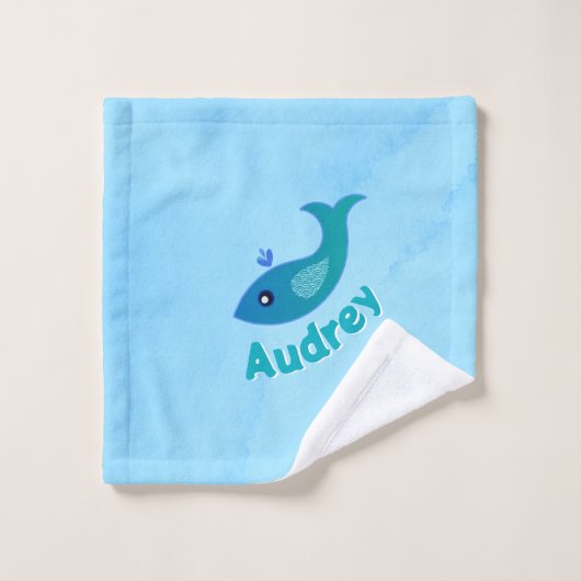 Personalisierter "Gulp, Gulp" Badhandtuch Set (Waschlappen)