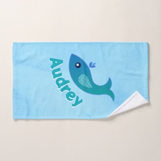Personalisierter "Gulp, Gulp" Badhandtuch Set (Handtuch)