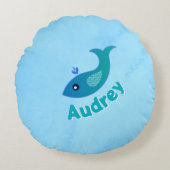 Personalisierter "Gulp, Gulp" Rundes Kissen (Vorderseite)