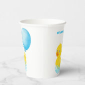 Personalisierter Gummi Ducky Boy Paper Cup Pappbecher (Rechts)