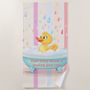 Personalisierter Gummi-Enten-Kinder-Duschvorhang Strandtuch