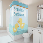 Personalisierter Gummiduckies Kinderduschvorhang Duschvorhang (Beispiel)