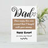 personalisierter guter Vater, glückliche Osterfami Feiertagskarte (Stehend Vorderseite)