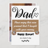personalisierter guter Vater, glückliche Osterfami Feiertagskarte (Vorne/Hinten)
