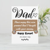 personalisierter guter Vater, glückliche Osterfami Feiertagskarte (Stehend Vorderseite)