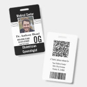 Personalisierter Gynäkologe Ausweis (Vorder- & Rückseite)