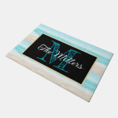 Personalisierter Hafenstrand Fußmatte (Schrägansicht)