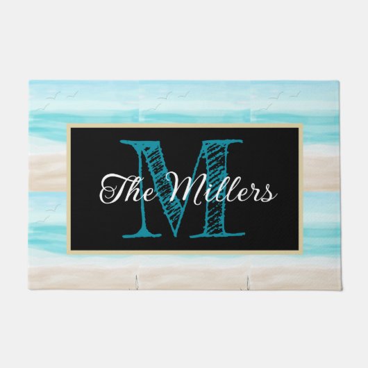 Personalisierter Hafenstrand Fußmatte (Vorderseite)