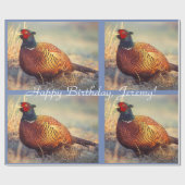 Personalisierter Hahn-Fasan Geschenkpapier (Flach)