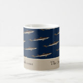 Personalisierter Hai-Marine Tan Sand Kaffeetasse (Mittel)