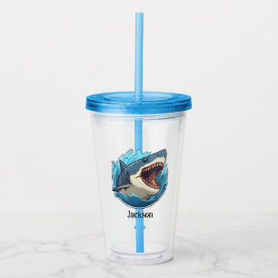 Personalisierter Haifisch-Becher – Wildes und Lust Acryltrinkbecher