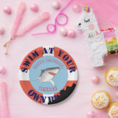 Personalisierter Haifisch-Party-Papier-Teller Pappteller (Party)