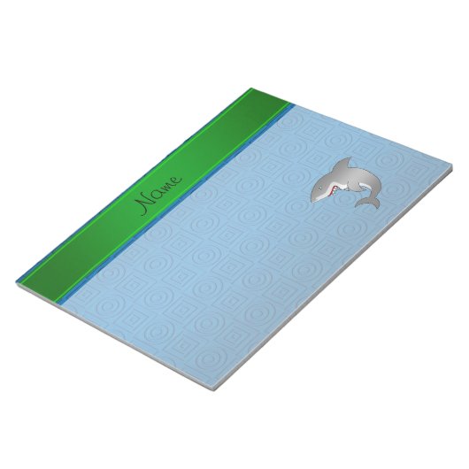 Personalisierter Haikleber Notizblock (angewinkelt)