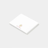 Personalisierter Halb-Apple-Lehrer Post-it Klebezettel (angewinkelt)