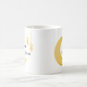 Personalisierter Halbmond-Eid-Mubarak-Kaffeebecher Kaffeetasse (Mittel)