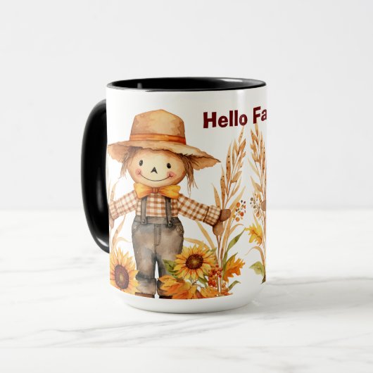 Personalisierter Hallo Fall Ya’All Coffee Cup, Fal Tasse (Vorderseite Links)