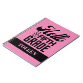 Personalisierter Hallo Fünfte Klasse Notizblock (Linke Seite)