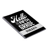 Personalisierter Hallo Fünfte Klasse Notizblock (Rechte Seite)