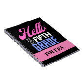 Personalisierter Hallo Fünfte Klasse Notizblock (Rechte Seite)